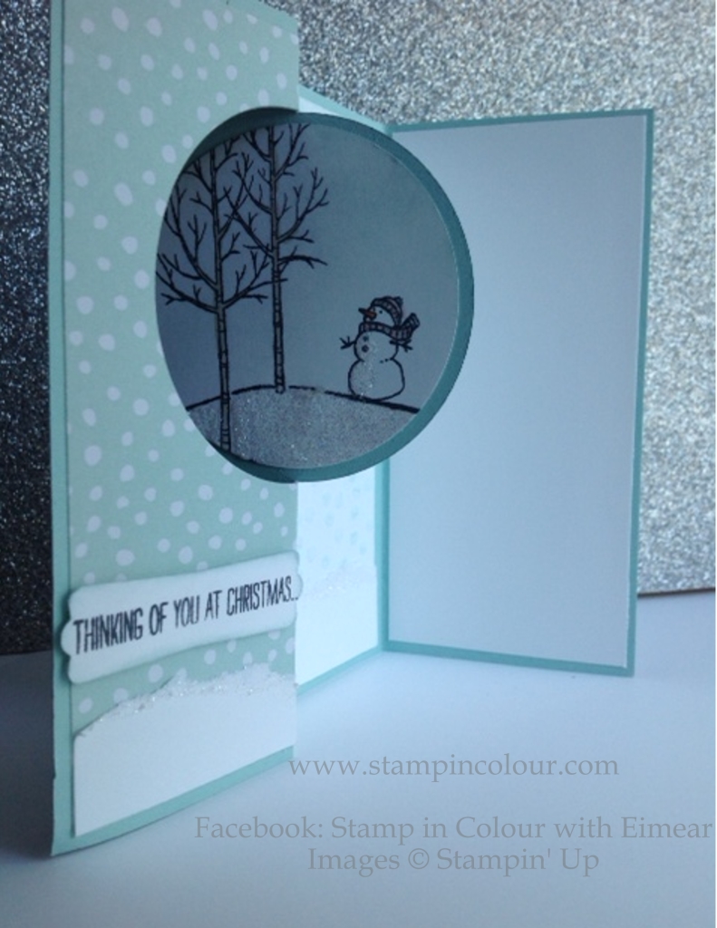 Stampin' Up Open Thinlit card with White Christmas-001