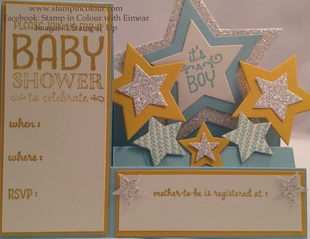 Stampin Up Sweet Lil' Ones baby Shower Invitation-001