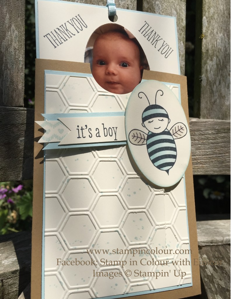 Stampin Up Baby Bumblebee Thank you 2-001