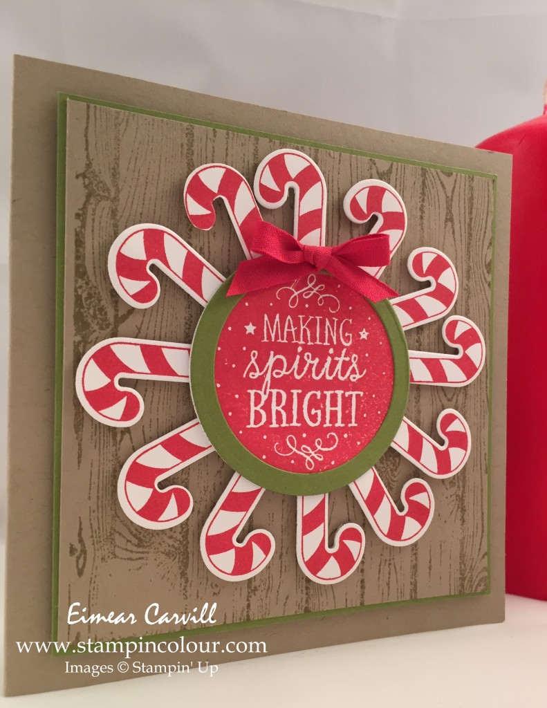 Stampin Up Candy Cane Wreath GDP#013-001