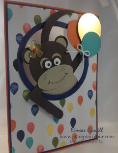 Stampin Up Punch Art Cheeky Monkey Birthday Bouquet-001