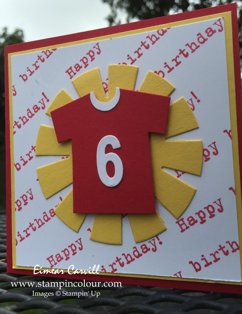 Stampin' Up baby first football card-001