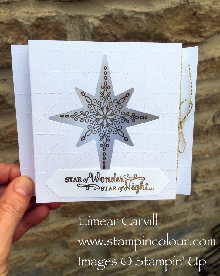 Stampin Up Star of Light Diorama card