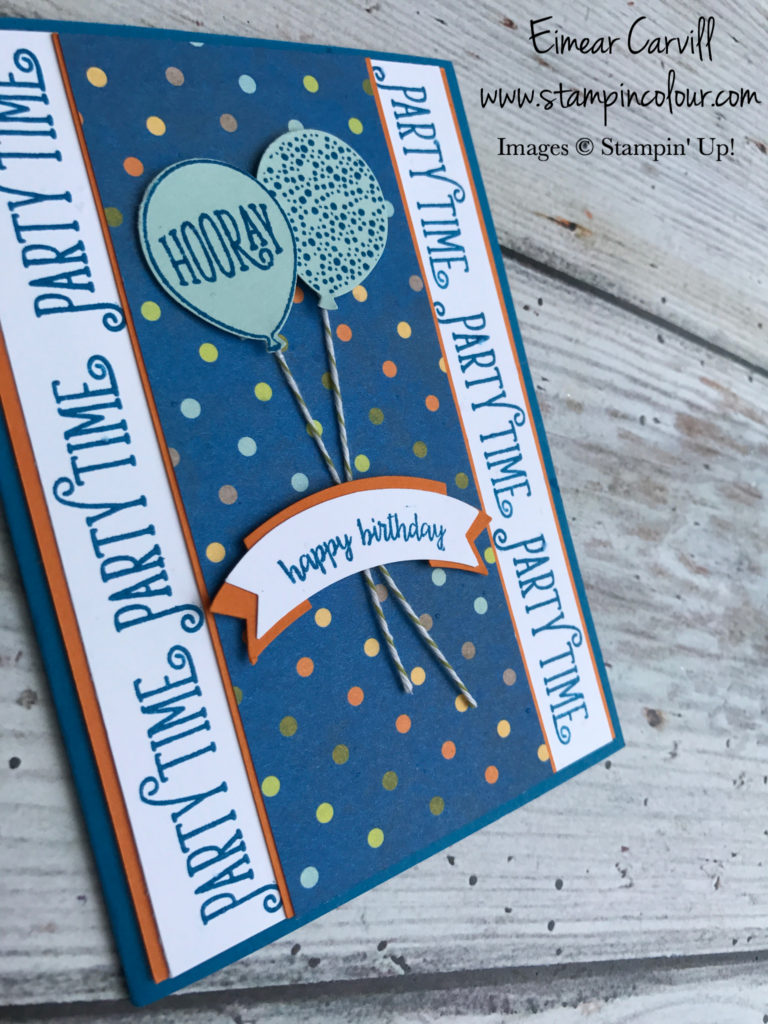 happy Birthday Gorgeous, video tutorial, quick and easy birthday card, stampin' up, stampincolour, Eimear Carvill, Birthday Memories DSP, papercrafting, handmade birthday cards,