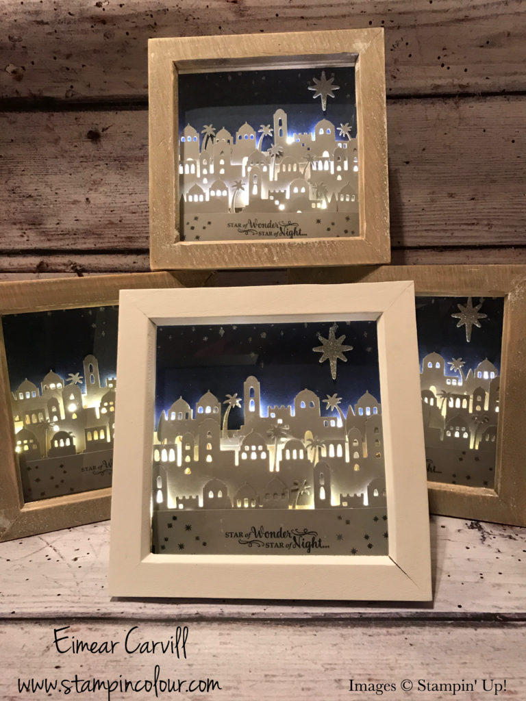 Night in Bethlehem, Shadow Box Frame, Christmas Home Decor, Stampin' Up, Christmas decoration
