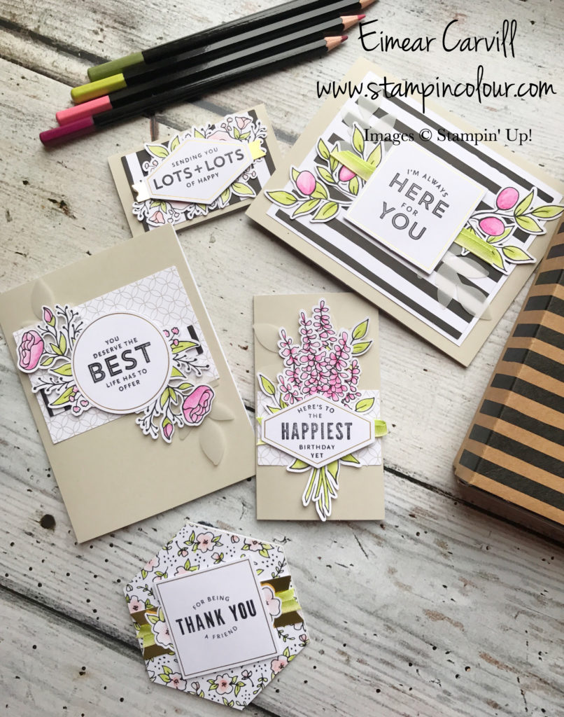Lots of Happy Card Kit, Stampin' Up Spring Summer 2018, watercolour pencils, quick and easy crafting, paper crafting, card making classes Swindon,