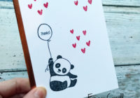 Crafting with Children using Party Pandas and Heart Happiness to thank Friends and Family for Christmas gifts