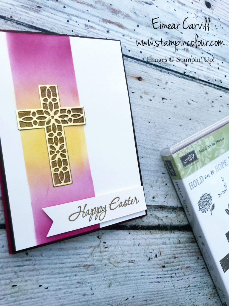 Hold on to Hope bundle for a handmade Easter card, Eimear Carvill, www.stampincolour.com #stampinupuk #handmadeeaster #papercraftinguk