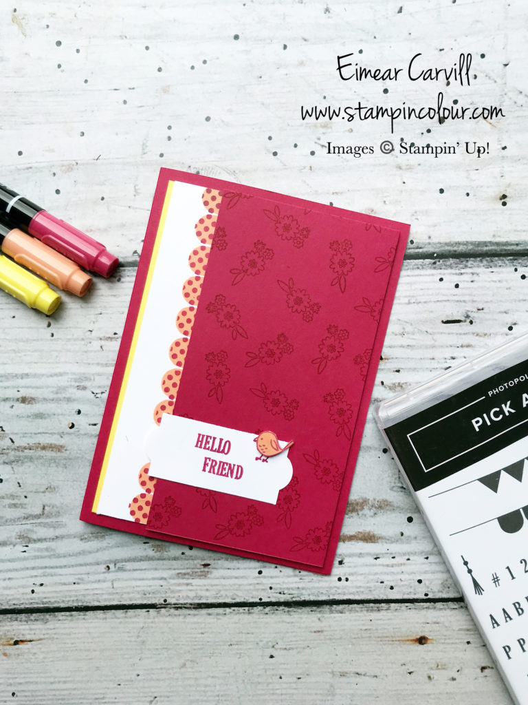 Stamping Creative May Blog Hop - 2018-2020 In-Colors with Pick a Pennant, Eimear Carvill, www.stampincolour.com