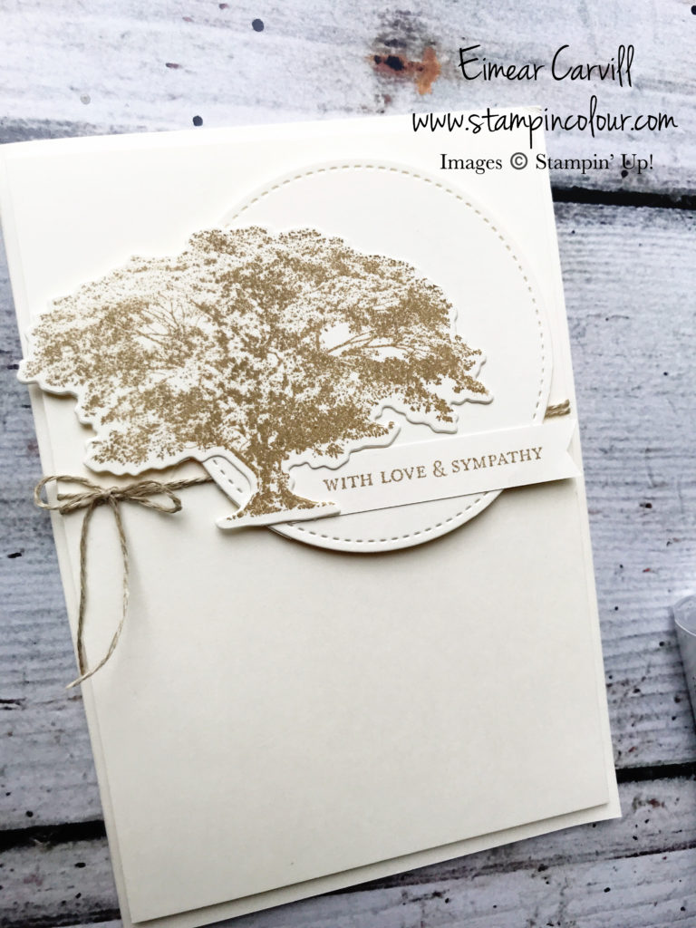 Itty Bitty Greetings Rooted in Nature Sympathy Card, Monochromatic Crumb Cake, 2018 Stamping' Up, Sympathy Cards, Handmade Cards and Gifts Eimear Carvill www.stampincolour.com