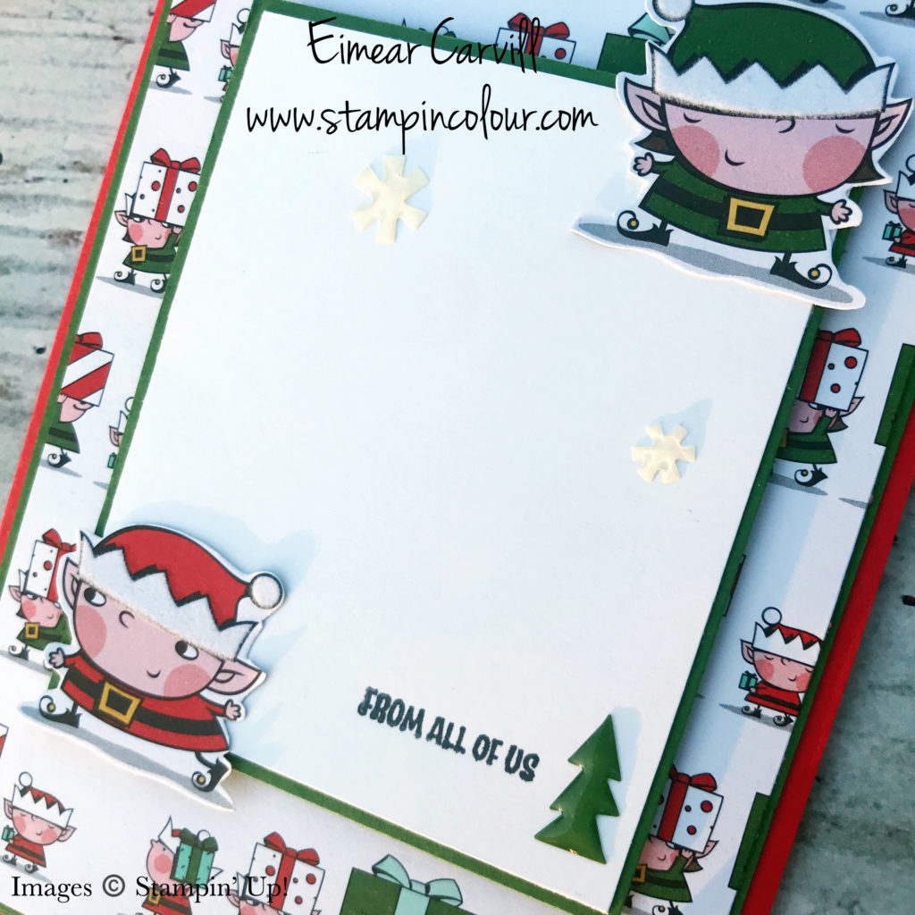 Eimear Carvill, www.stampincolour.com, Quick and easy cards, handmade Christmas, christmas crafting, Santa's Workshop Simple Stamping