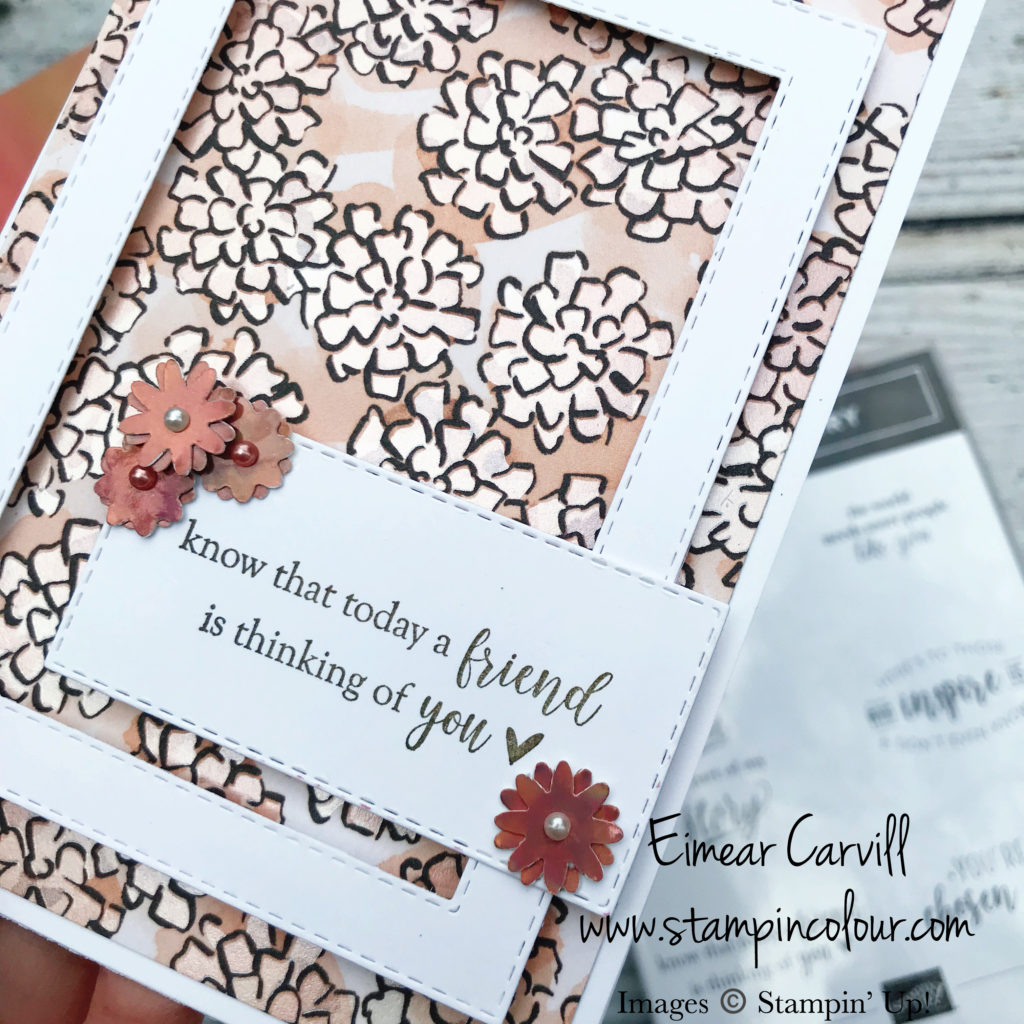 Share What You Love DSP, Fabulous Flowers, Part of My Story, Sale-a-bration 2019, Grapefruit Grove Foil Sheets, All Occasion cards, handmade cards and gifts, Rectangle Stitched shape dies, Eimear Carvill, www.stampincolour.com