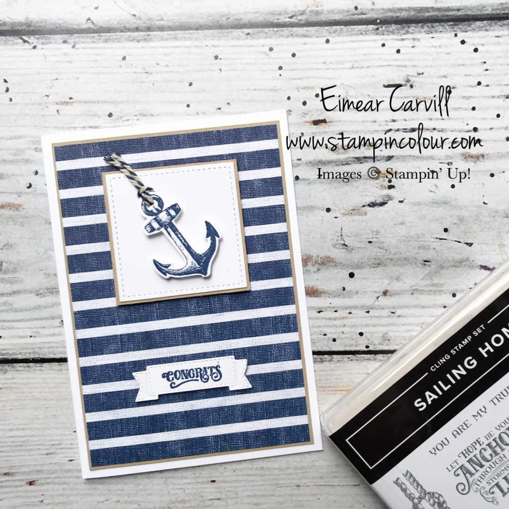 Sailing Home Bundle, Nautical cards, Catalogue make and takes, Stampin' Up Catalogue Launch 2019, handmade cards and gifts, papercraftig, Stampin up uk, Wiltshire crafts, Eimear Carvill, www.stampincolour.com
