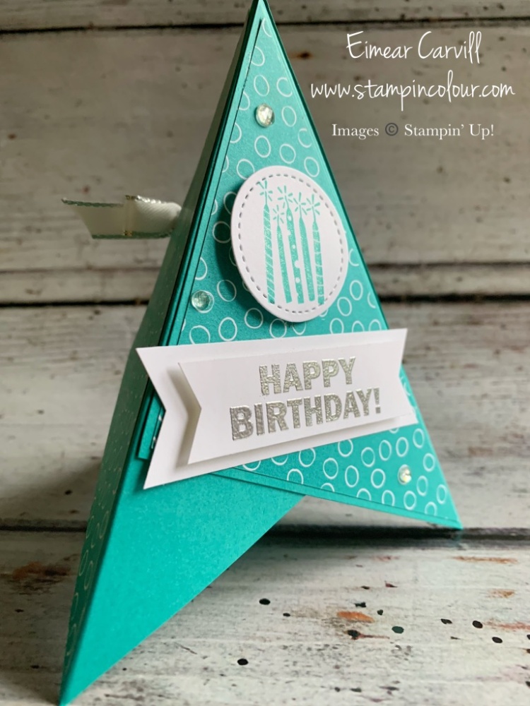 QUick and easy teepee cards in Granny Apple Green and Bermuda Bay SAB 2021 DSP