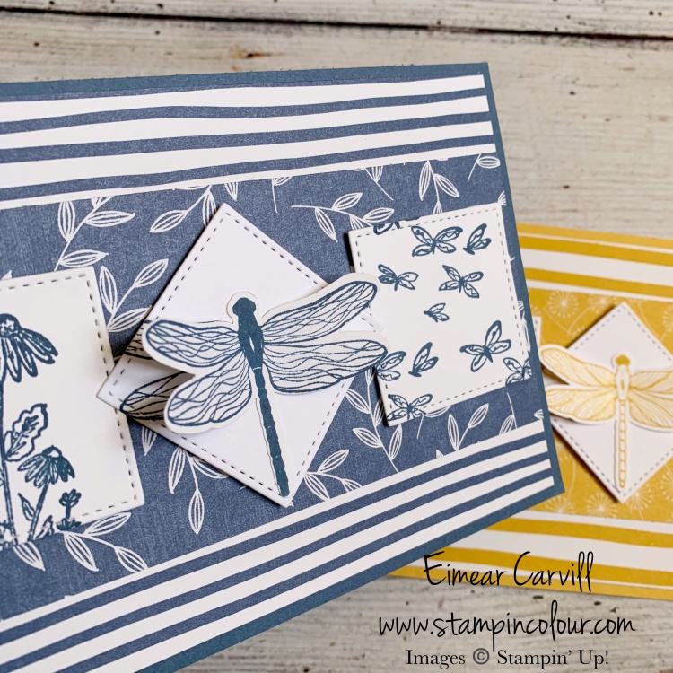 Monchrome cards in shades of Blue featuring DSP from Dandy Gardne and the gorgeous Dragonfly Garden bundle