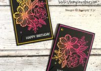 A dramatic yet simple card featuring the Artistic Dies and Rainbow Glimmer paper from Stampin' Up