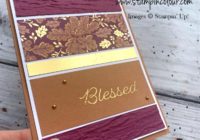 A beautifully elegant card in shades of Rich Razzleberry and Cinnamon Cider Featuring the gorgeous Blackberry Beauty DSP from Stampin' Up!