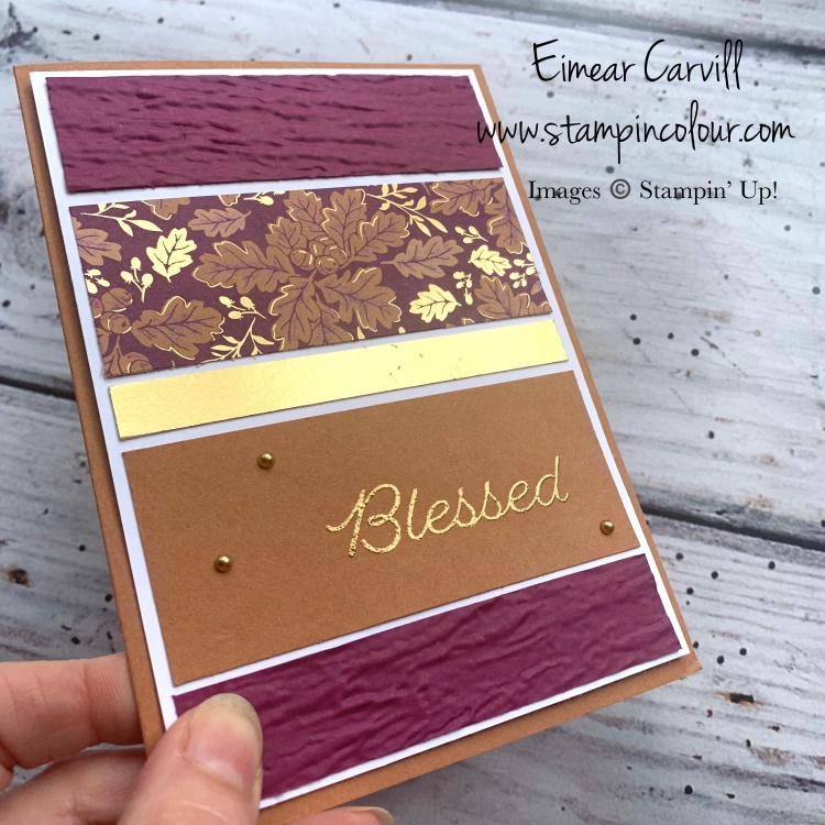 A beautifully elegant card in shades of Rich Razzleberry and Cinnamon Cider Featuring the gorgeous Blackberry Beauty DSP from Stampin' Up!