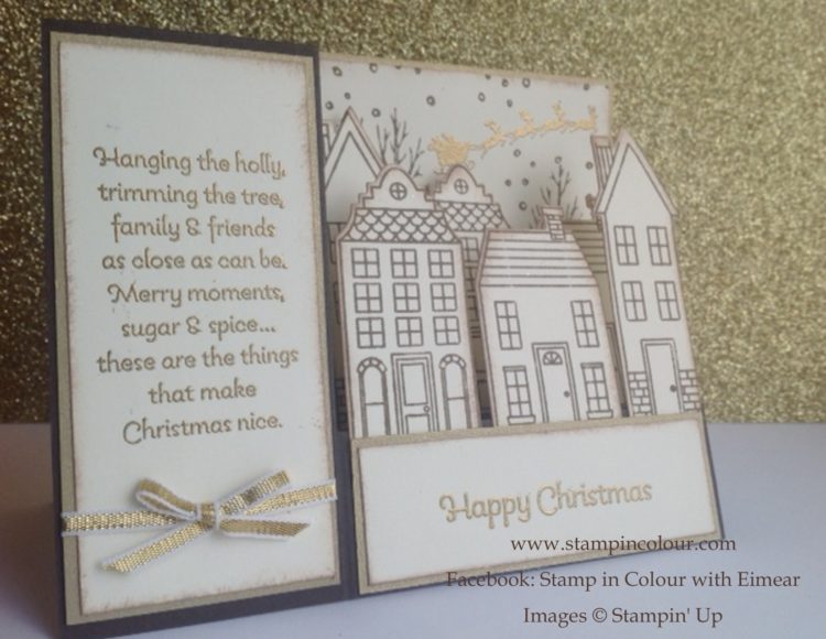 Stampin Up Stair Stepper Card using Holiday Home and White Christmas